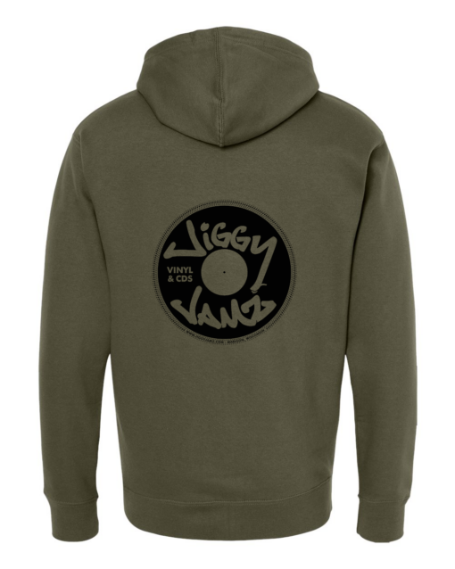 JiggyJamz Zipper Hoodie Black Logo 2025-Midweight Sweatshirt - Image 2